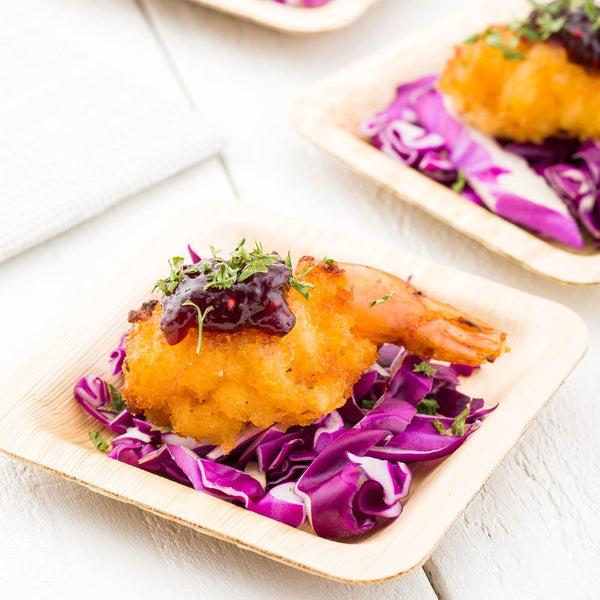 Restaurantware Bambuddha Square Leaf Plate - Bamboo - 3 1/2" X 3 1/2" X 1/2" - 100 Count Box