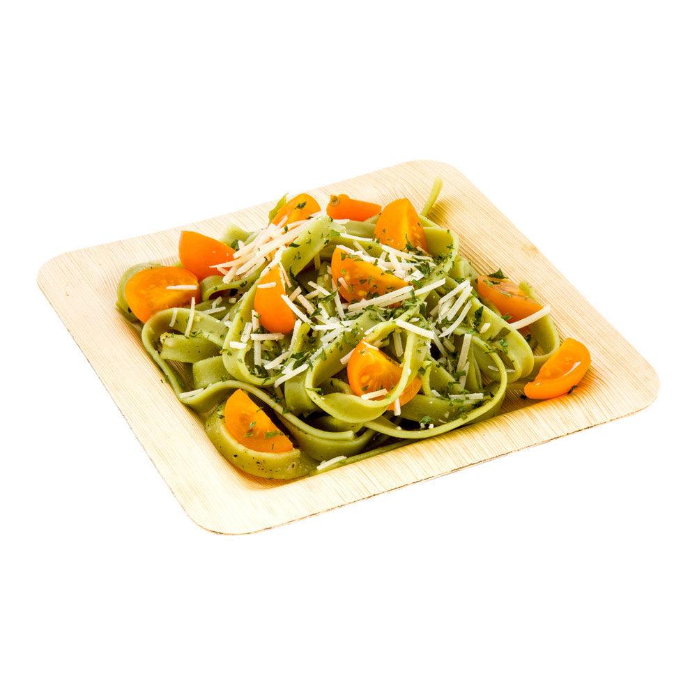 restaurantware Bambuddha Square Natural Bamboo Medium Plate - 6" x 6" x 1/2" - 100 count box