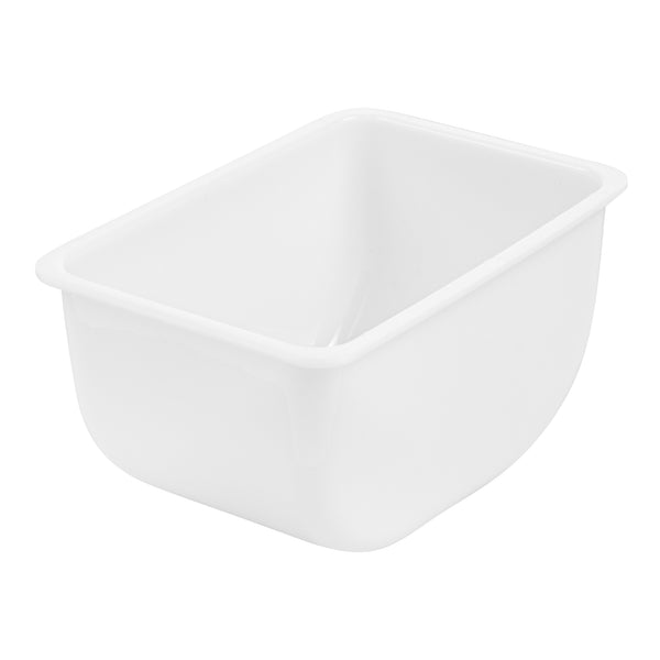 Restaurantware Bar Lux 1.25 Pint White Plastic Insert - Fits 5-Compartment Condiment Caddy - 5 Count Box