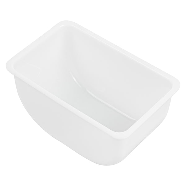 Restaurantware Bar Lux 1.25 Pint White Plastic Insert - Fits 5-Compartment Condiment Caddy - 5 Count Box