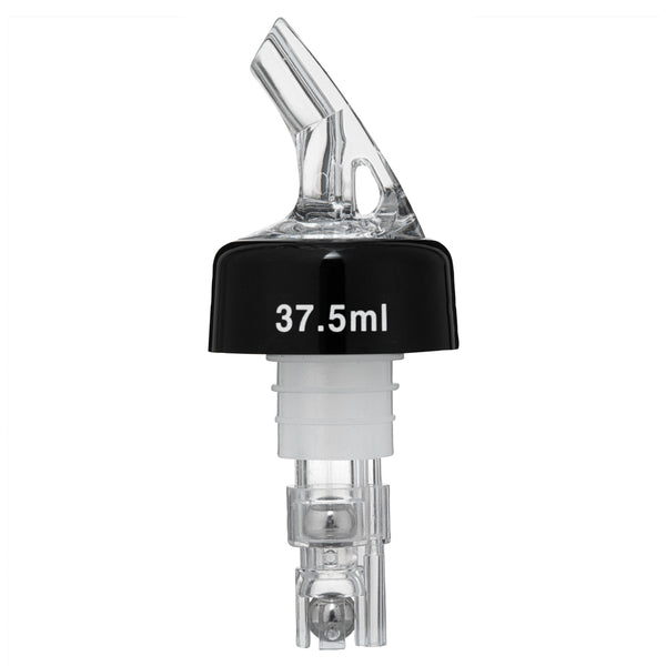 Restaurantware Bar Lux 1.3 Oz Clear Plastic Measured Liquor Pourer - With Collar - 1 1/2" X 1 1/2" X 3 3/4" - 50 Count Box