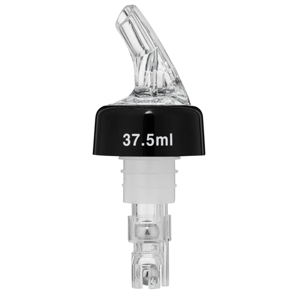 Restaurantware Bar Lux 1.3 Oz Clear Plastic Measured Liquor Pourer - With Collar - 1 1/2" X 1 1/2" X 3 3/4" - 50 Count Box
