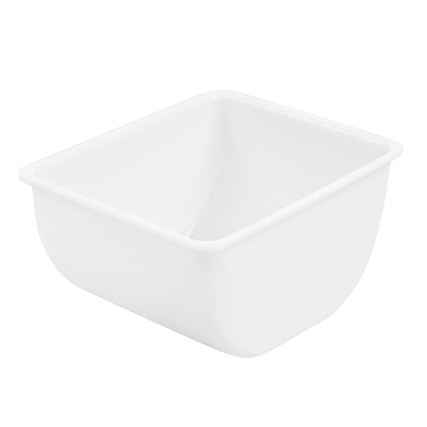Restaurantware Bar Lux 1.5 Pint White Plastic Insert - Fits 4-Compartment Condiment Caddy - 4 Count Box