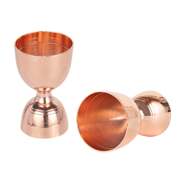 Restaurantware Bar Lux 1 Oz / 2 Oz Copper-Plated Stainless Steel Jigger - Negroni - 1 Count Box