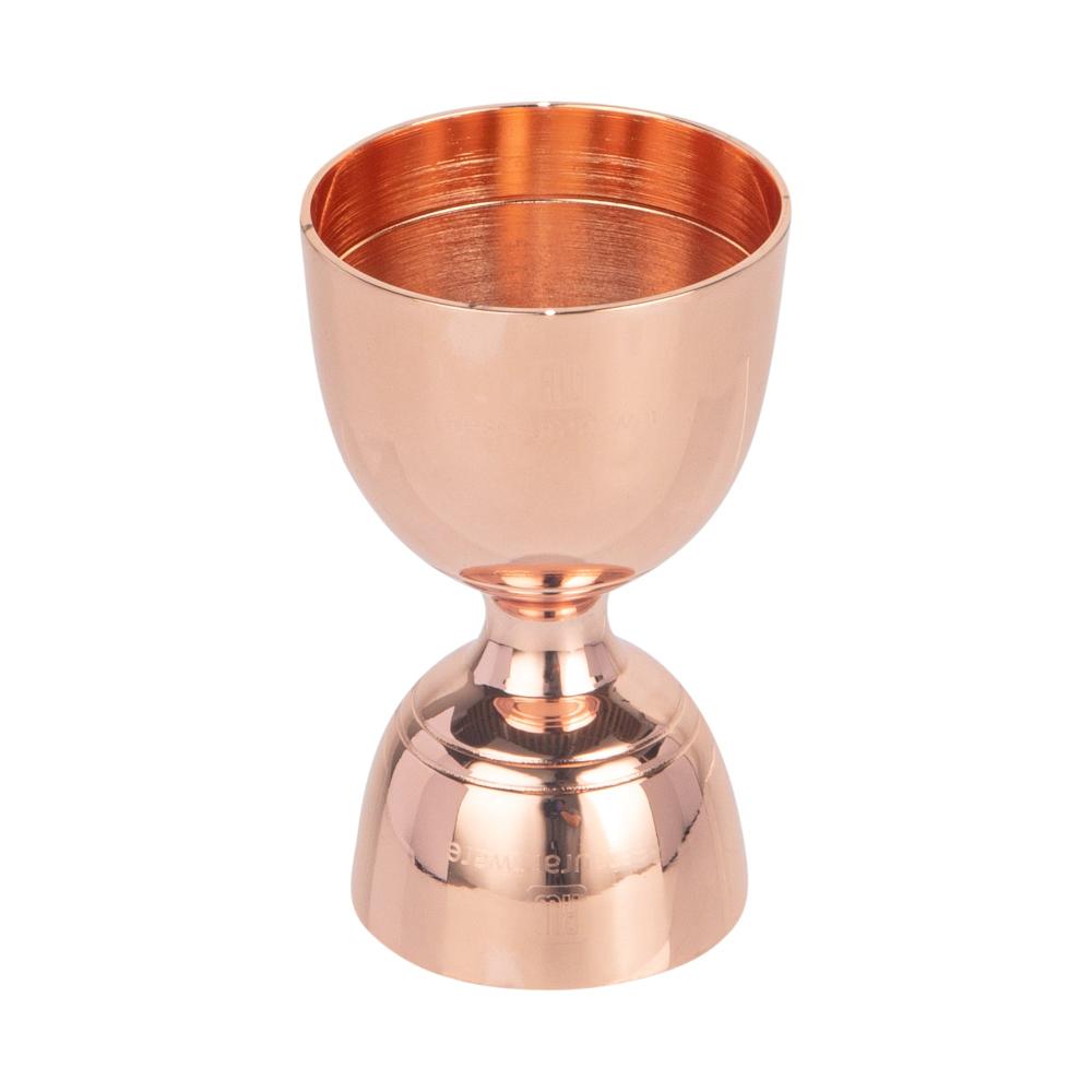 restaurantware Bar Lux 1 oz / 2 oz Copper-Plated Stainless Steel Jigger - Negroni - 1 count box