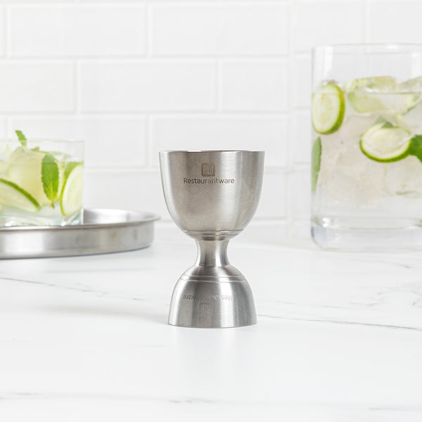 Restaurantware Bar Lux 1 Oz / 2 Oz Stainless Steel Jigger - Negroni - 1 Count Box