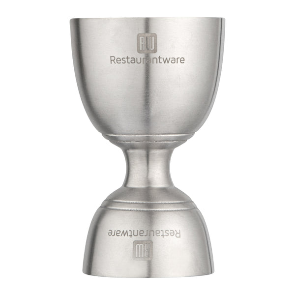 Restaurantware Bar Lux 1 Oz / 2 Oz Stainless Steel Jigger - Negroni - 1 Count Box