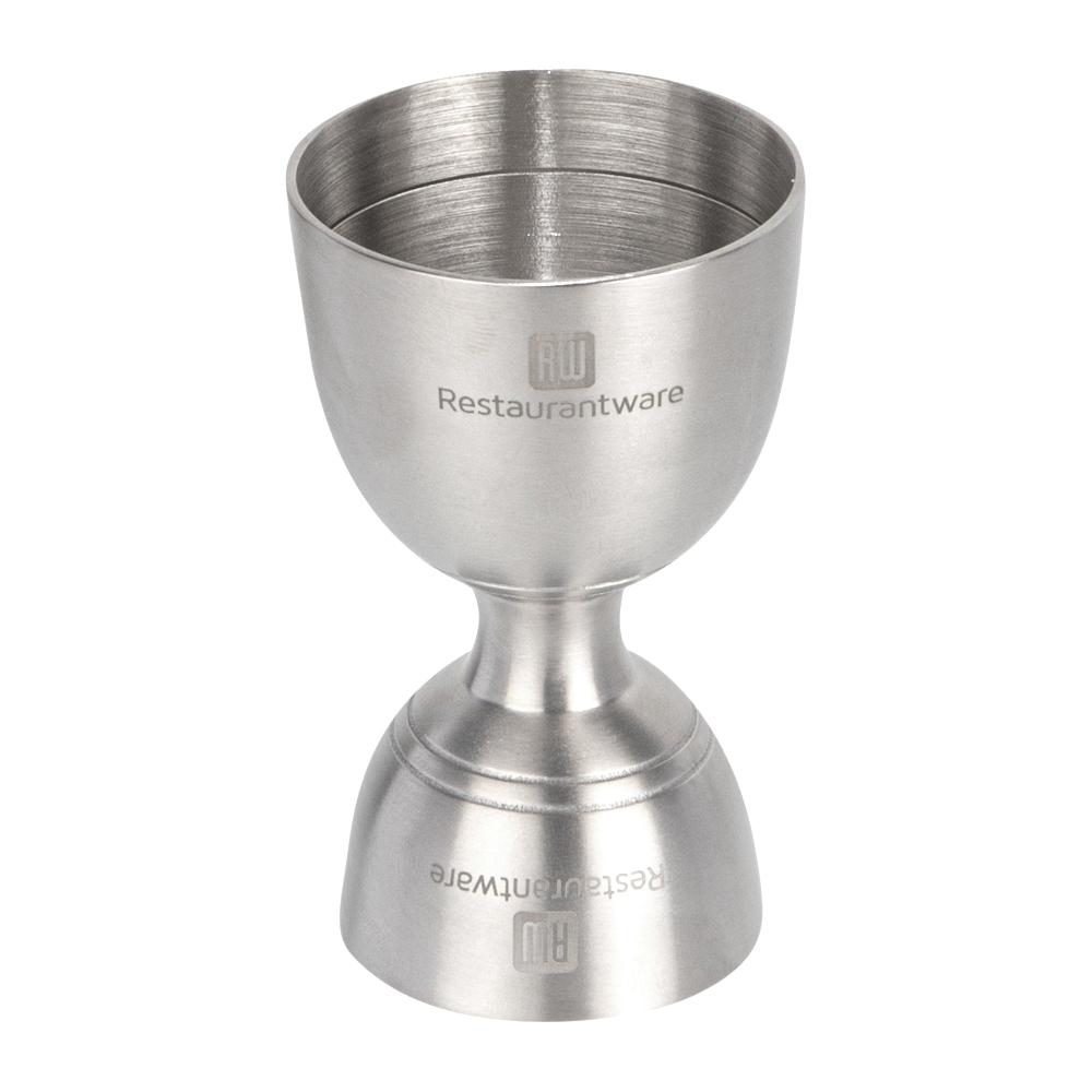 restaurantware Bar Lux 1 oz / 2 oz Stainless Steel Jigger - Negroni - 1 count box
