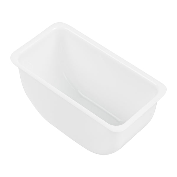 Restaurantware Bar Lux 1 Pint White Plastic Insert - Fits 6-Compartment Condiment Caddy - 6 Count Box