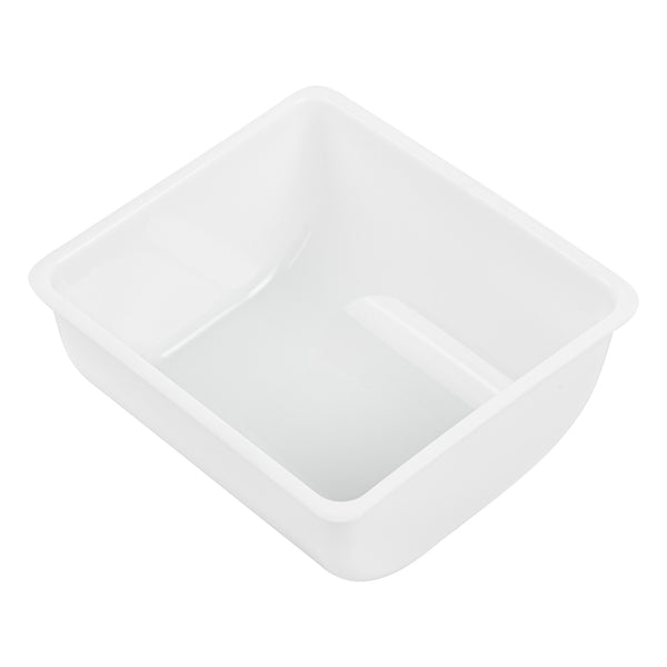 Restaurantware Bar Lux 1 Qt White Plastic Insert - Fits 3-Compartment Condiment Caddy - 3 Count Box