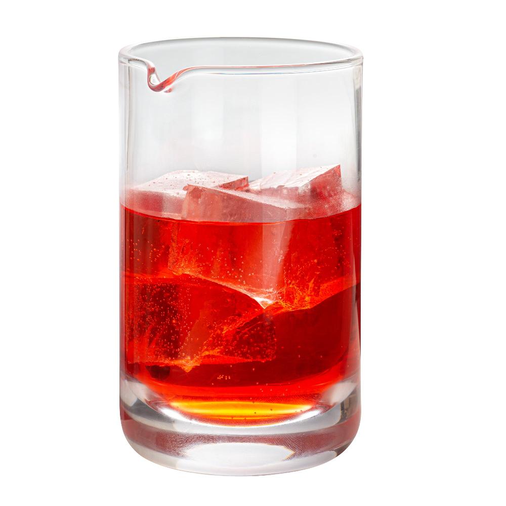restaurantware Bar Lux 17 oz Cocktail Mixing Glass - Hand-Blown Crystal - 3 3/4" x 3 1/2" x 5 3/4" - 1 count box