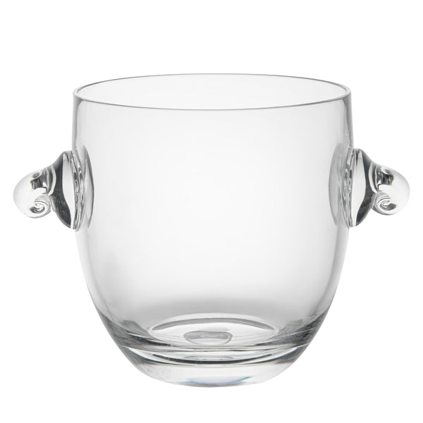 Restaurantware Bar Lux 2.1 Qt Clear Plastic Ice / Champagne Bucket - 8 3/4" X 6 1/2" X 6 1/4" - 12 Count Box
