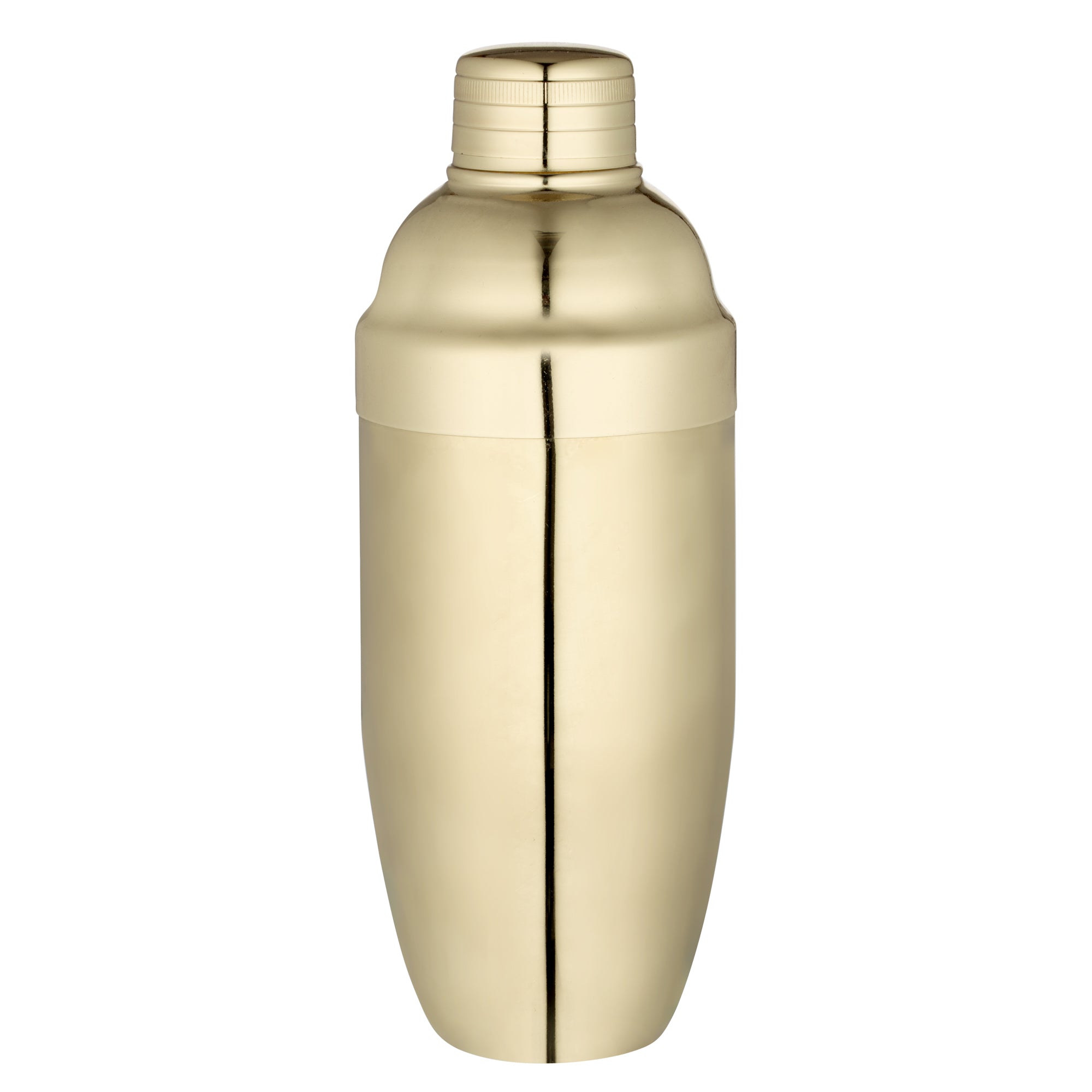 restaurantware Bar Lux 24 oz Gold-Plated Stainless Steel Cobbler Shaker - 1 count box