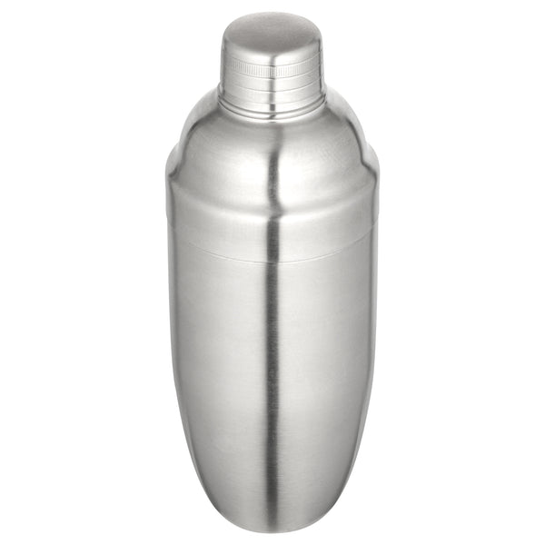 Restaurantware Bar Lux 24 Oz Stainless Steel Cobbler Shaker - Brushed Finish - 1 Count Box