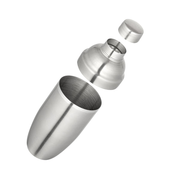 Restaurantware Bar Lux 24 Oz Stainless Steel Cobbler Shaker - Brushed Finish - 1 Count Box