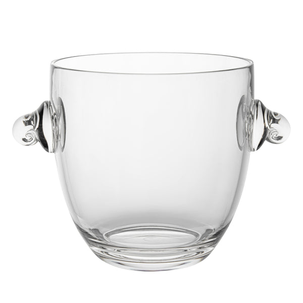 Restaurantware Bar Lux 5.3 Qt Clear Plastic Ice / Champagne Bucket - 11 3/4" X 8 1/4" X 8 1/4" - 4 Count Box