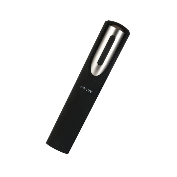 Restaurantware Bar Lux Black And Silver Electric Wine Opener - With Charging Base And Wine Foil Cutter - 1 Count Box