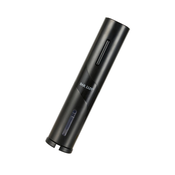 Restaurantware Bar Lux Black Electric Wine Opener - Battery-Operated With Wine Foil Cutter - 1 Count Box