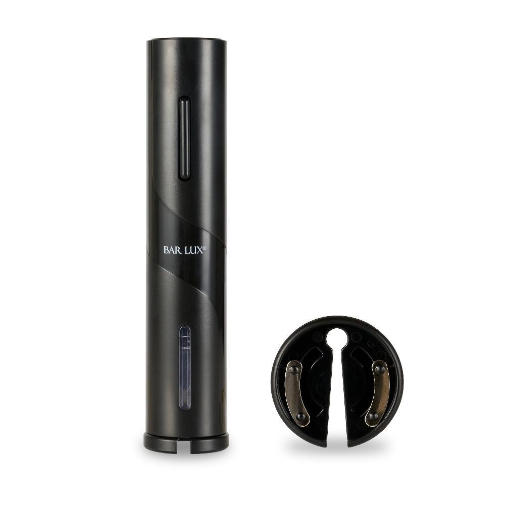 restaurantware Bar Lux Black Electric Wine Opener - Battery-Operated with Wine Foil Cutter - 1 count box
