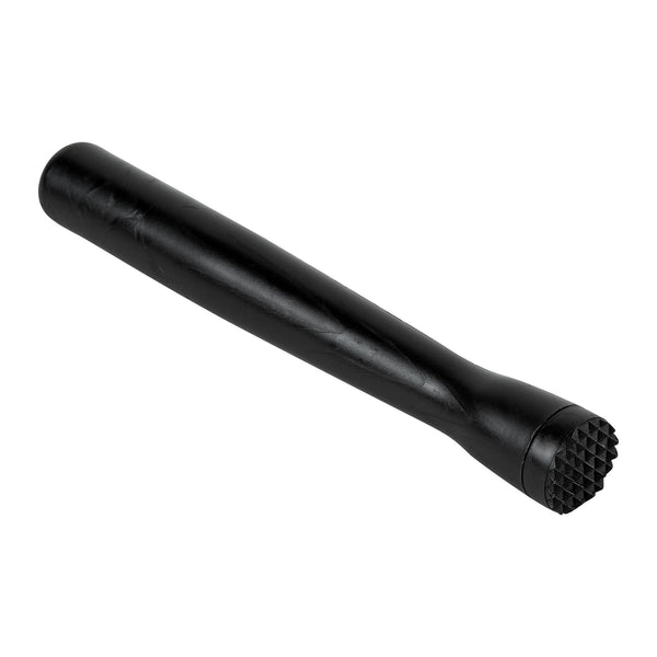 Restaurantware Bar Lux Black Plastic Cocktail Muddler - Tenderizer Head - 8 1/4" X 1" X 1" - 1 Count Box