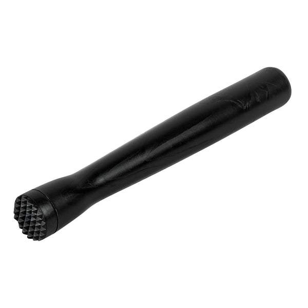 Restaurantware Bar Lux Black Plastic Cocktail Muddler - Tenderizer Head - 8 1/4" X 1" X 1" - 1 Count Box