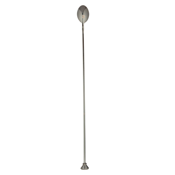 Restaurantware Bar Lux Black-Plated Stainless Steel Muddler Barspoon - 16" X 1 1/4" X 3/4" - 1 Count Box