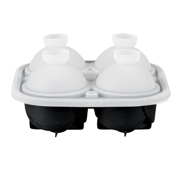 Restaurantware Bar Lux Black Silicone Ice Mold - 2" Rose 4 Compartments - 1 Count Box