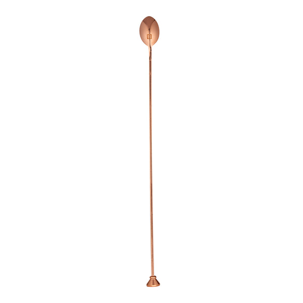 Restaurantware Bar Lux Copper-Plated Stainless Steel Muddler Barspoon - 16" X 1 1/4" X 3/4" - 1 Count Box