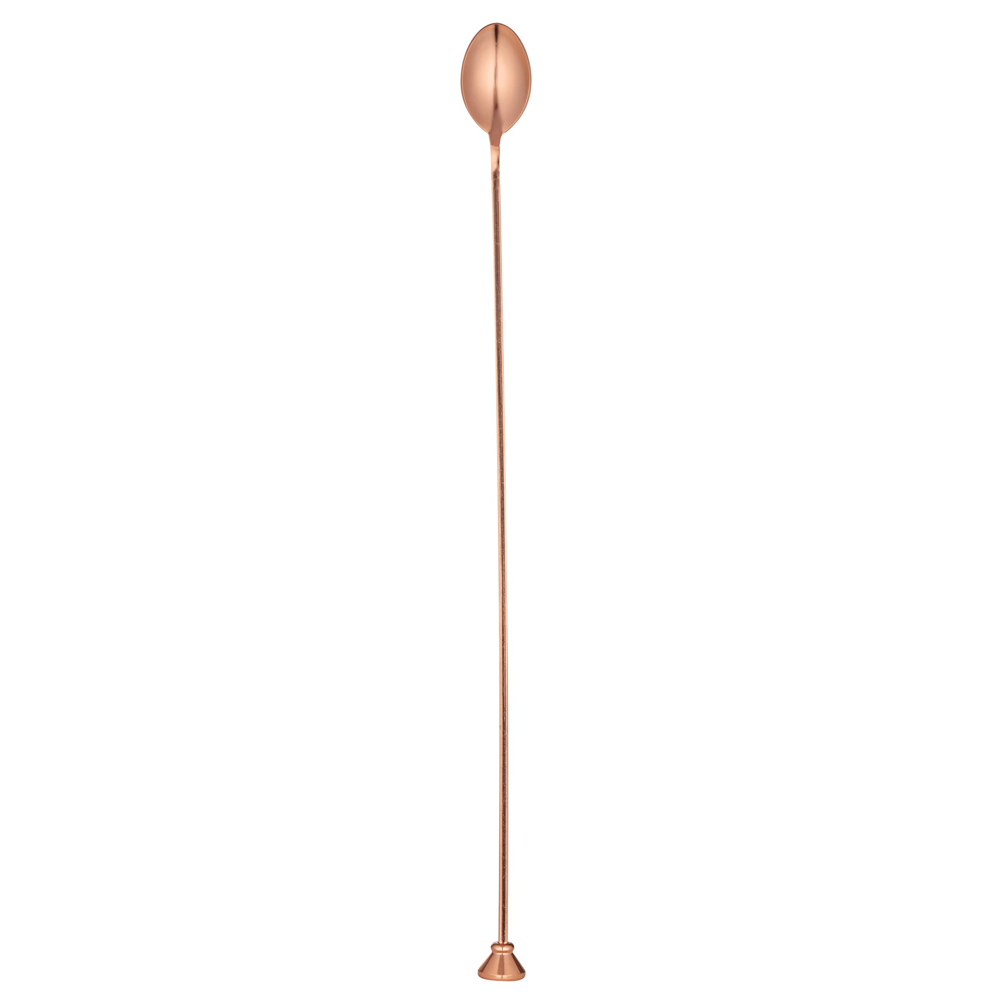 restaurantware Bar Lux Copper-Plated Stainless Steel Muddler Barspoon - 16" x 1 1/4" x 3/4" - 1 count box