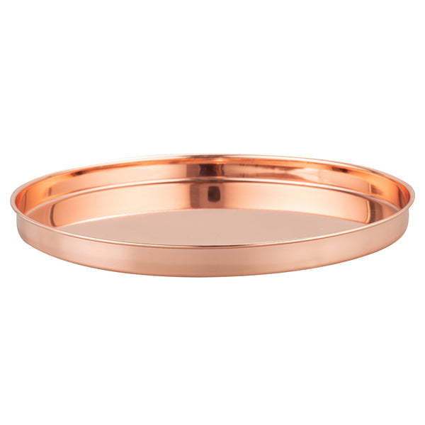 Restaurantware Bar Lux Copper-Plated Stainless Steel Serving Tray - 12 1/2" X 12 1/2" X 1" - 1 Count Box