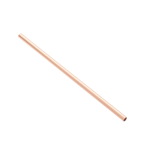 Restaurantware Bar Lux Copper-Plated Stainless Steel Straw - 5" - 2 Count Box