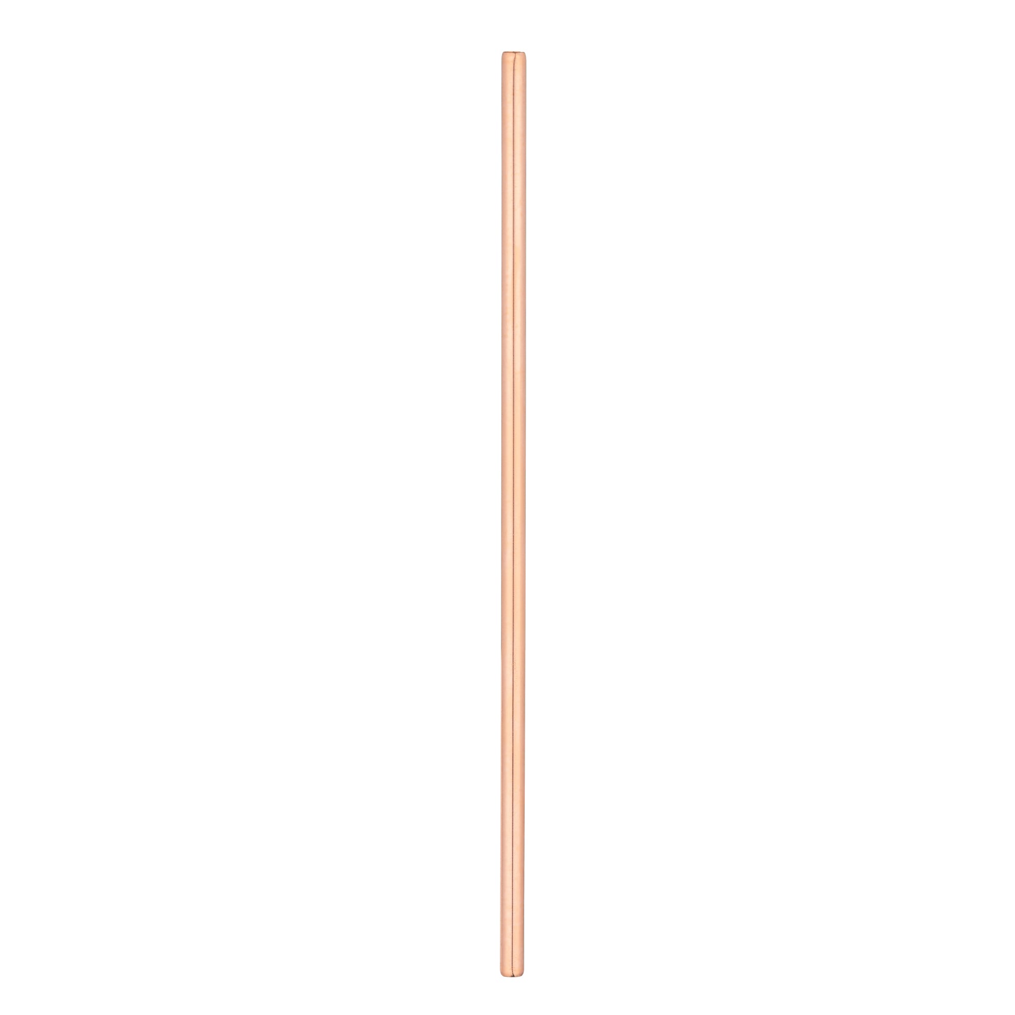 restaurantware Bar Lux Copper-Plated Stainless Steel Straw - 7 1/2" - 2 count box