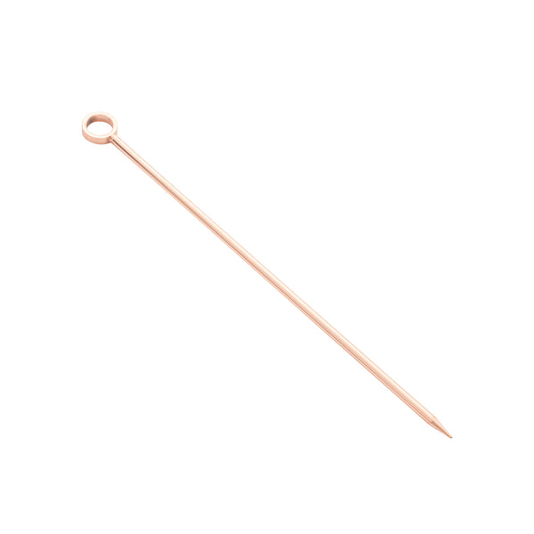 Restaurantware Bar Lux Copper Stainless Steel Cocktail Pick - 4 1/2" - 10 Count Box