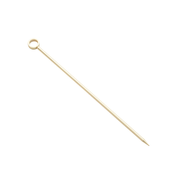 Restaurantware Bar Lux Gold-Plated Stainless Steel Cocktail Pick - 4 1/2" - 10 Count Box