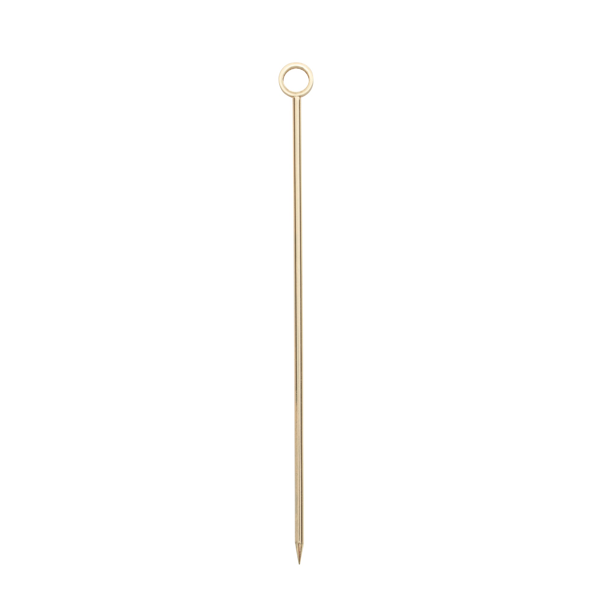 restaurantware Bar Lux Gold-Plated Stainless Steel Cocktail Pick - 4 1/2" - 10 count box