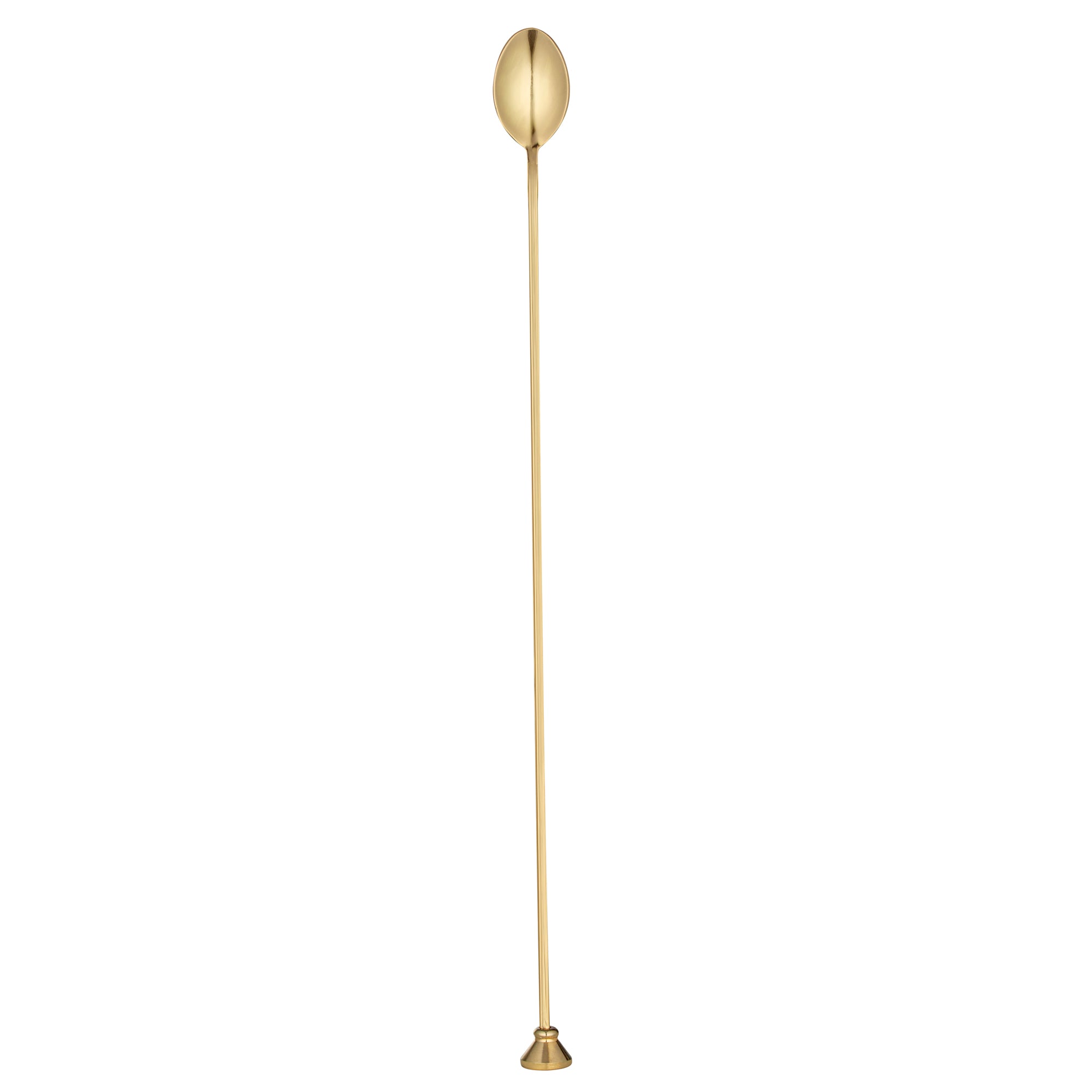 restaurantware Bar Lux Gold-Plated Stainless Steel Muddler Barspoon - 16" x 1 1/4" x 3/4" - 1 count box