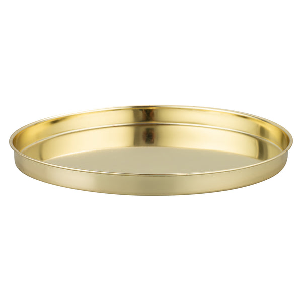 Restaurantware Bar Lux Gold-Plated Stainless Steel Serving Tray - 12 1/2" X 12 1/2" X 1" - 1 Count Box