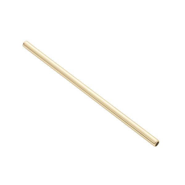 Restaurantware Bar Lux Gold-Plated Stainless Steel Straw - 5" - 2 Count Box