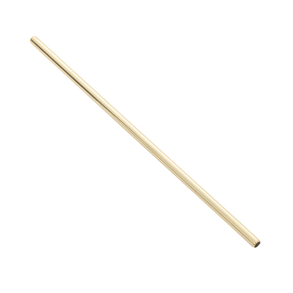 Restaurantware Bar Lux Gold-Plated Stainless Steel Straw - 7 1/2" - 2 Count Box