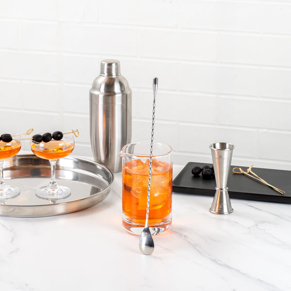 Restaurantware Bar Lux Stainless Steel Belicoso Barspoon - 12" - 1 Count Box