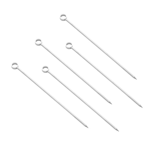 Restaurantware Bar Lux Stainless Steel Cocktail Pick - 4 1/2" - 10 Count Box