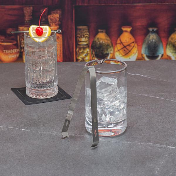 Restaurantware Bar Lux Stainless Steel Ice Tongs - 6 1/4" X 2 1/2" X 3/4" - 1 Count Box