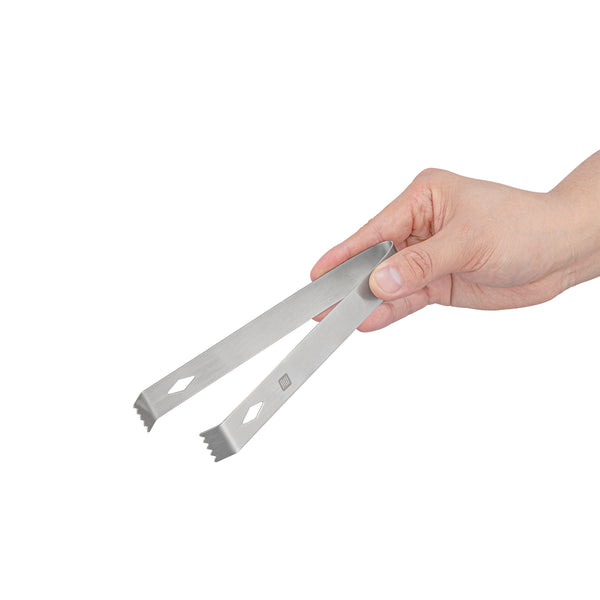 Restaurantware Bar Lux Stainless Steel Ice Tongs - 6 1/4" X 2 1/2" X 3/4" - 1 Count Box