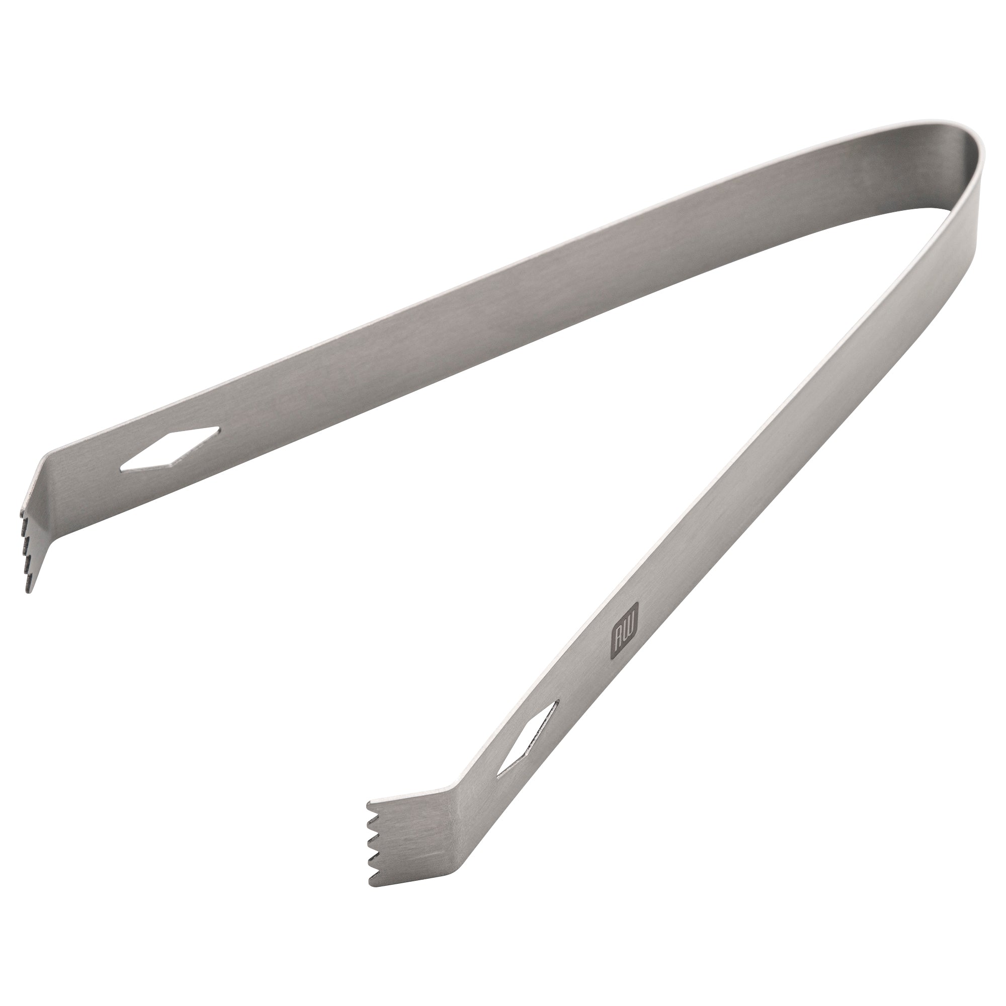 restaurantware Bar Lux Stainless Steel Ice Tongs - 6 1/4" x 2 1/2" x 3/4" - 1 count box