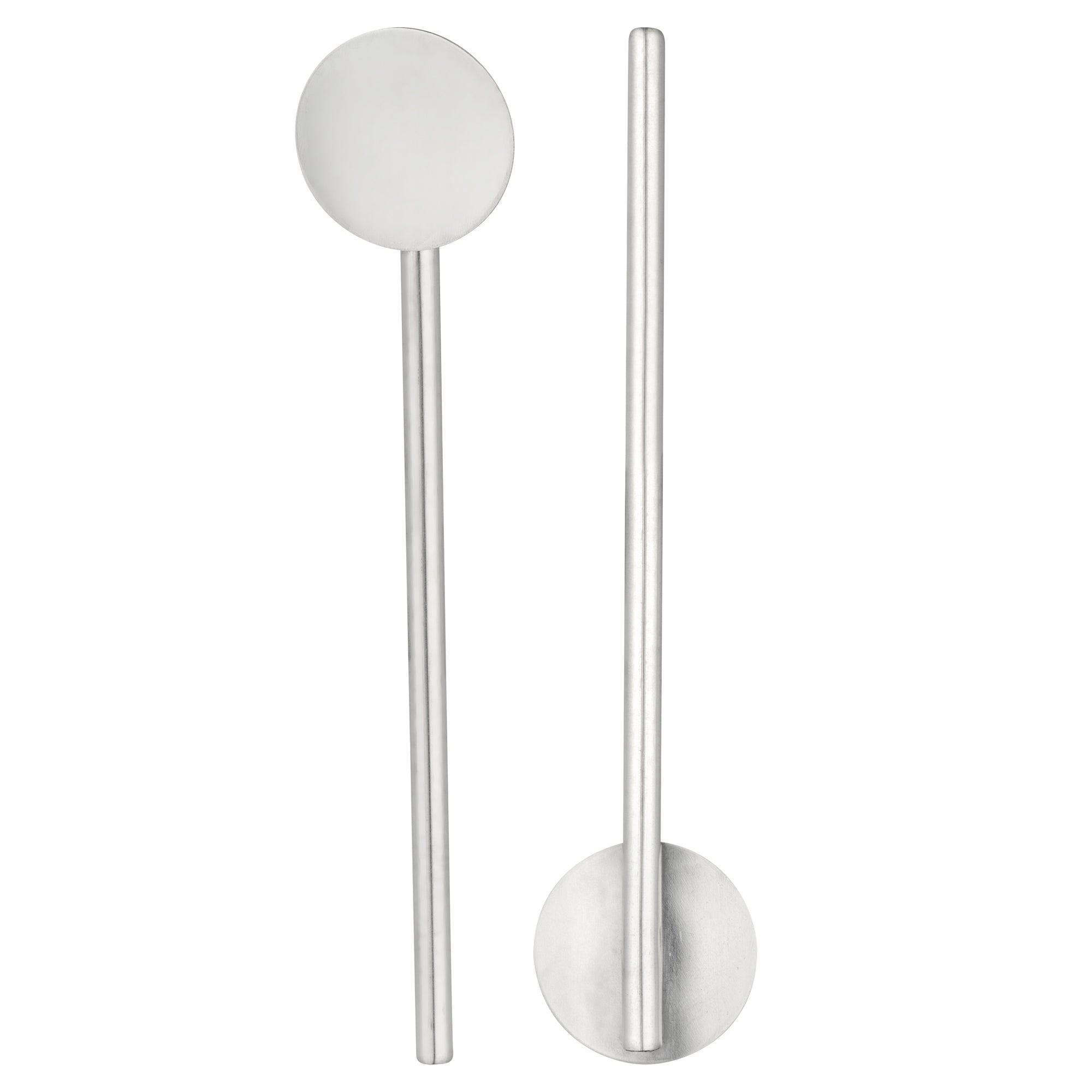 restaurantware Bar Lux Stainless Steel Julep Spoon Straw - 5" - 2 count box