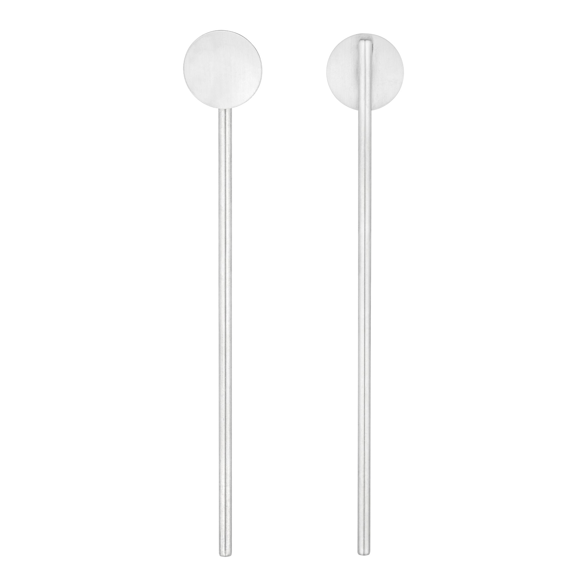 restaurantware Bar Lux Stainless Steel Julep Spoon Straw - 7 1/2" - 2 count box