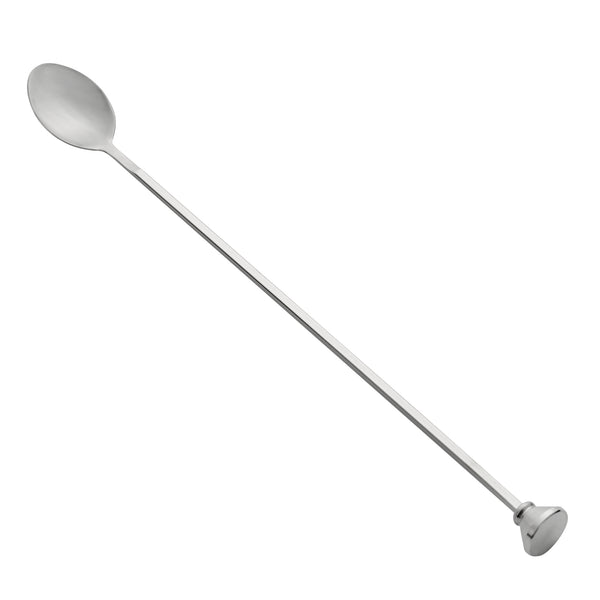 Restaurantware Bar Lux Stainless Steel Muddler Barspoon - 12" X 1 1/4" X 3/4" - 1 Count Box