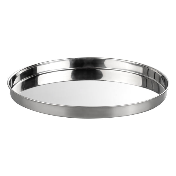 Restaurantware Bar Lux Stainless Steel Serving Tray - Mirrored Finish - 12 1/2" X 12 1/2" X 1" - 1 Count Box