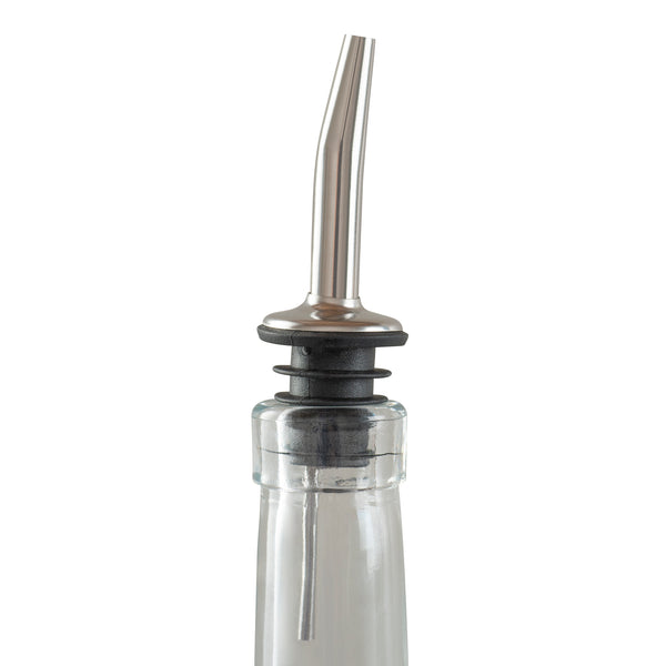 Restaurantware Bar Lux Stainless Steel Speed Pourer - 4 1/4" X 1 1/4" X 1 1/4" - 4 Count Box