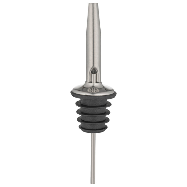 Restaurantware Bar Lux Stainless Steel Speed Pourer - 4 1/4" X 1 1/4" X 1 1/4" - 4 Count Box